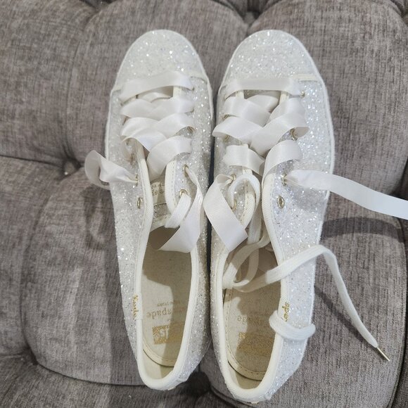 Keds X Kate Spade Shoes - Kate Spade x Keds truly all over glitter sneakers Ivory/Cream Size 9